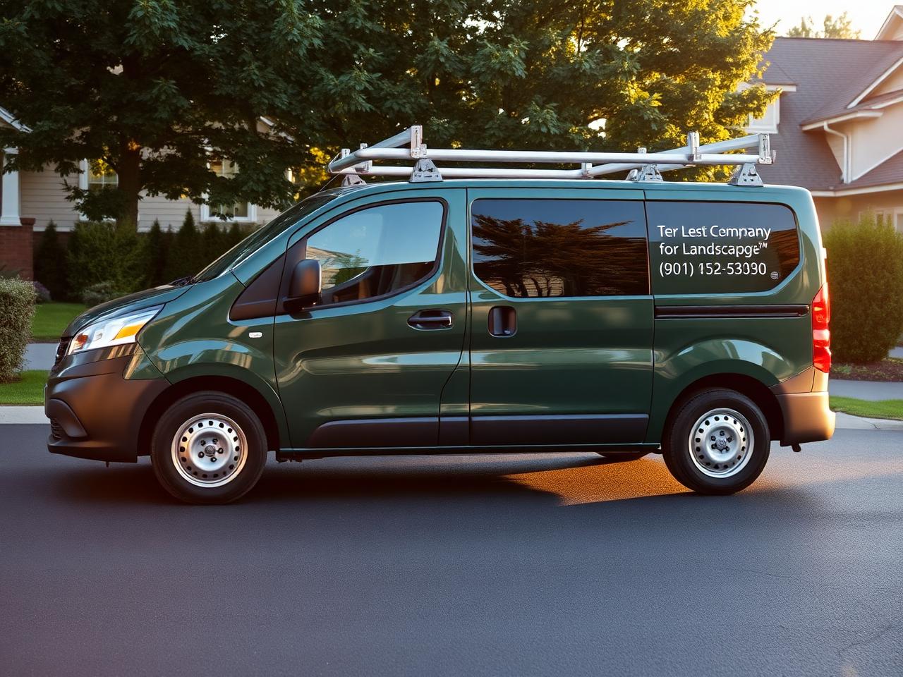 A&D Landscaping branded service van